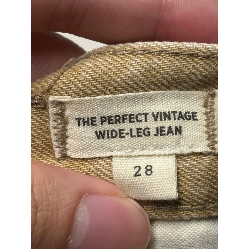 Madewell The Perfect Vintage Wide-Leg Jean Tan Brown 100% Cotton Womens 28X30 - Picture 4 of 12
